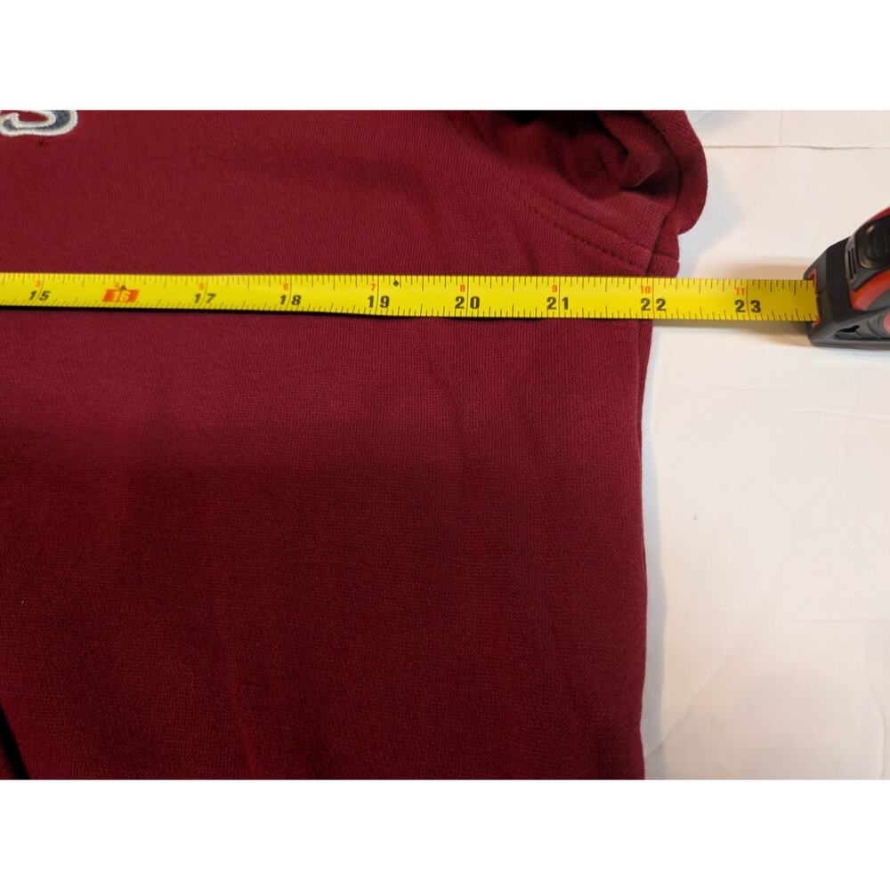 adidas Men's Maroon Logo Hoodie with Stripe Sleeves - Picture 10 of 11